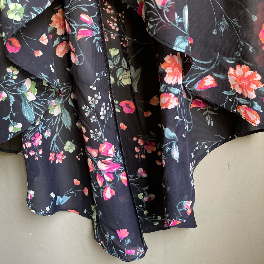 IZ Byer Hi low floral print spaghetti strap dress - Picture 2 of 5